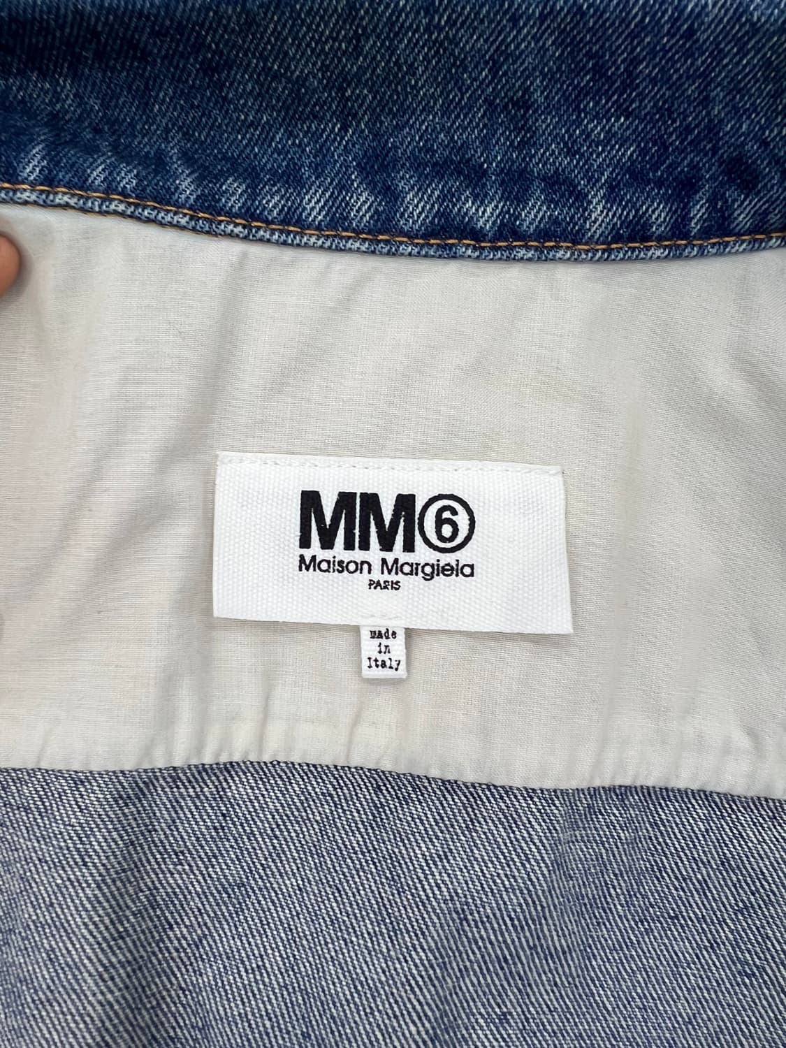 MM6 22fw 그린 캐스트 플랩 포켓 워싱 데님 자켓 상품이미지7