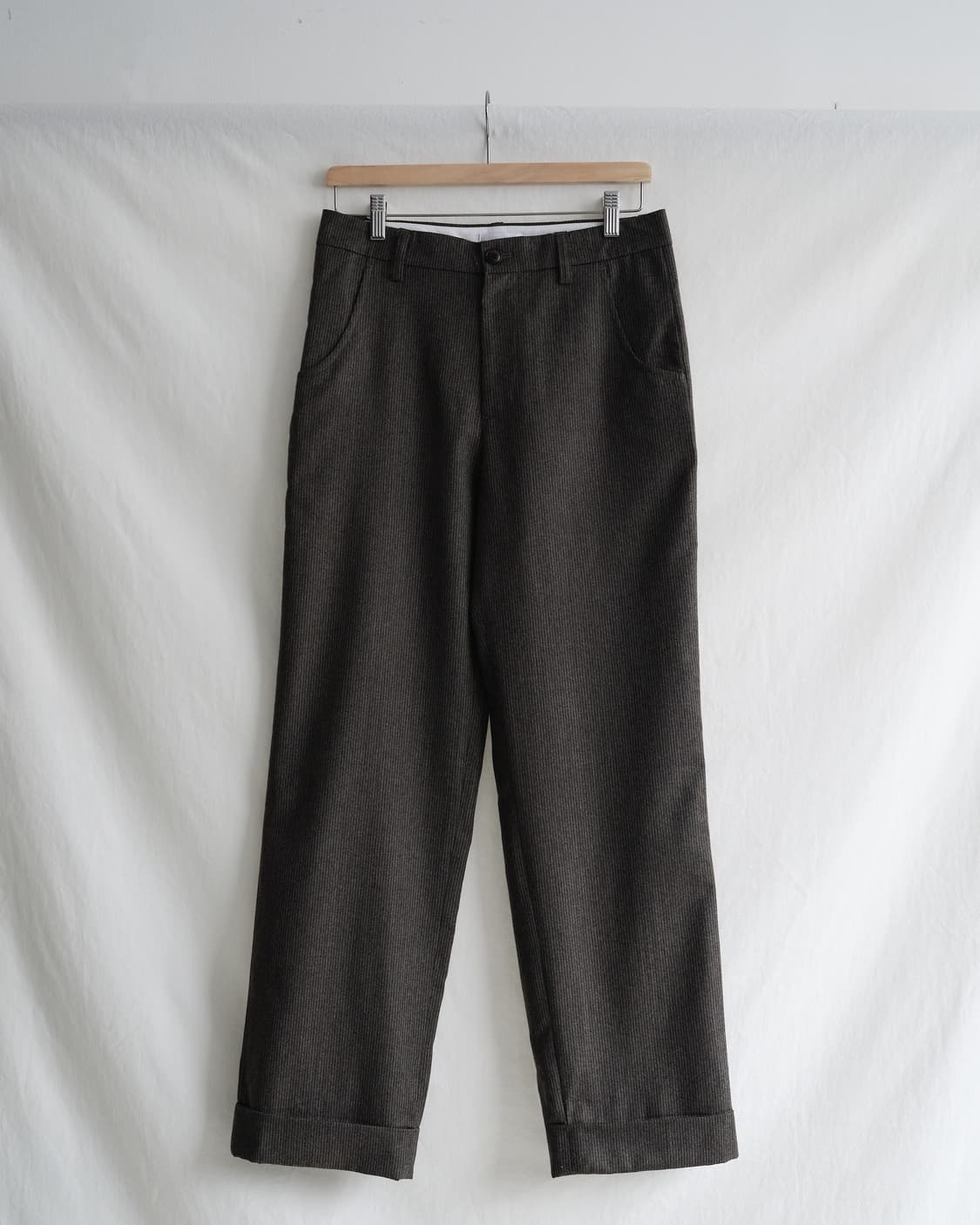 Seasalt Stripe wool pants charcoal 상품이미지1