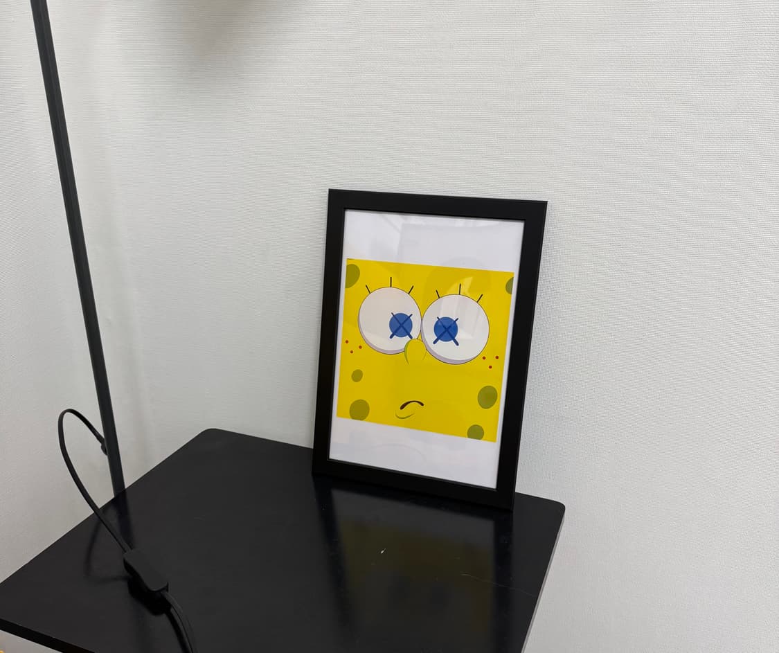KAWS X 스펀지밥 그림액자(정품) 상품이미지6