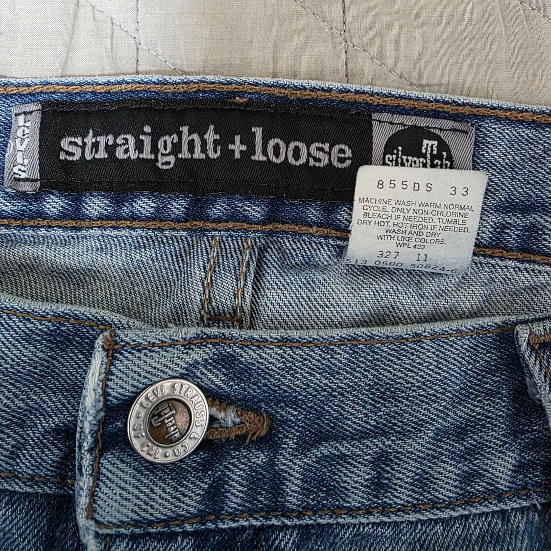 [38X32] 90s 리바이스 실버탭 연청 스트레이트 루즈핏 - 나이스 상품이미지6