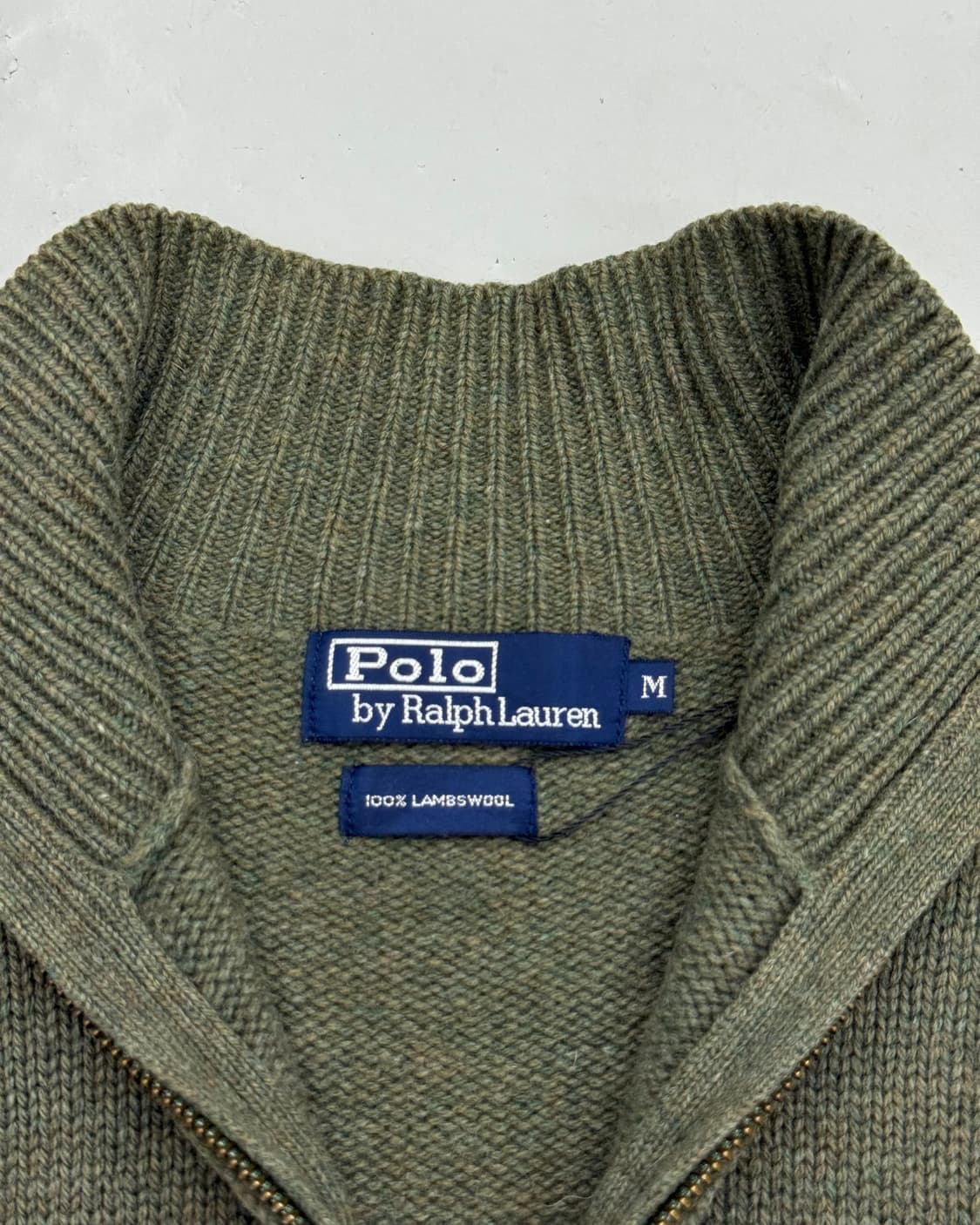 폴로 jpn 카키 하프집업 니트 상품이미지3