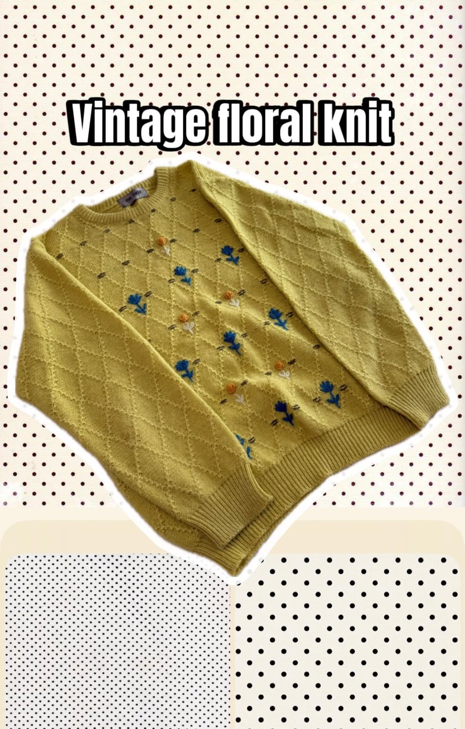 Vintage floral knit 상품이미지1