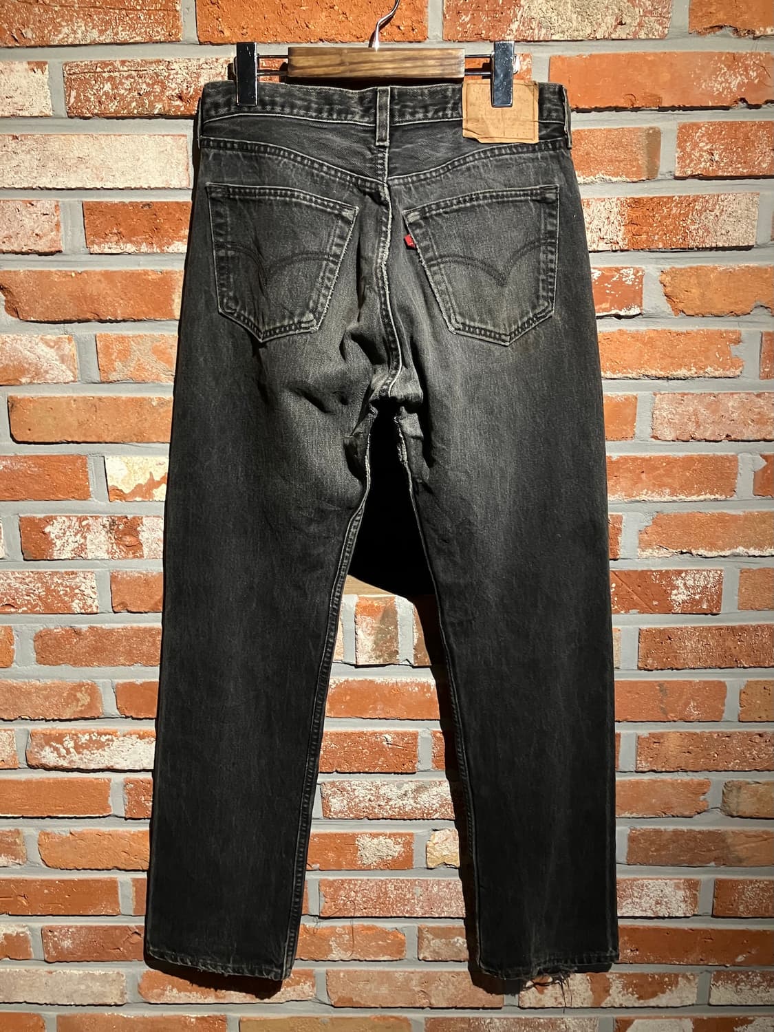 90s USA 빈티지 리바이스 501 블랙 데님 팬츠 상품이미지5