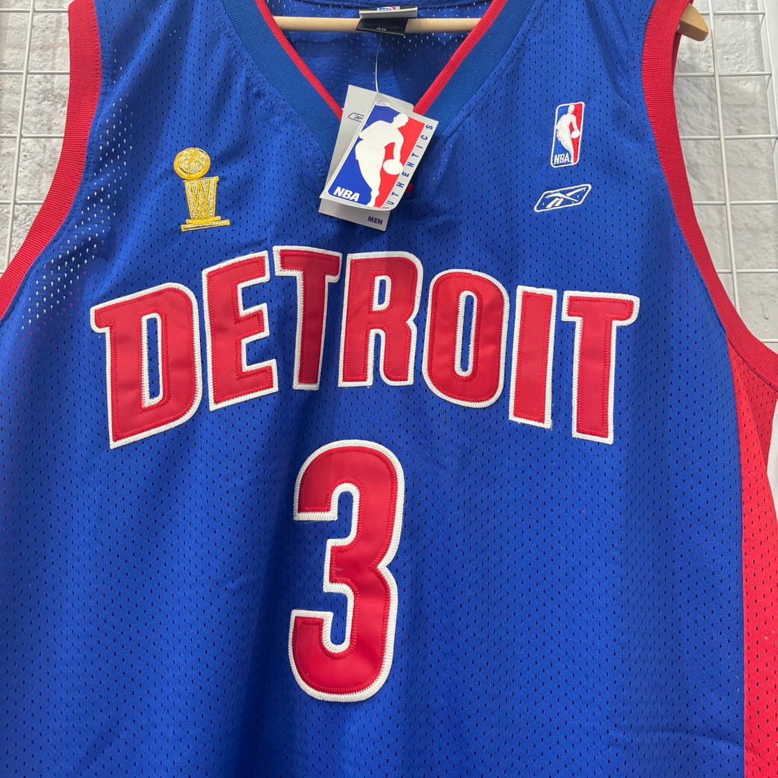 NBA X 리복 디트로이트 피스톤즈 슬리브리스 유니폼 XL 상품이미지5