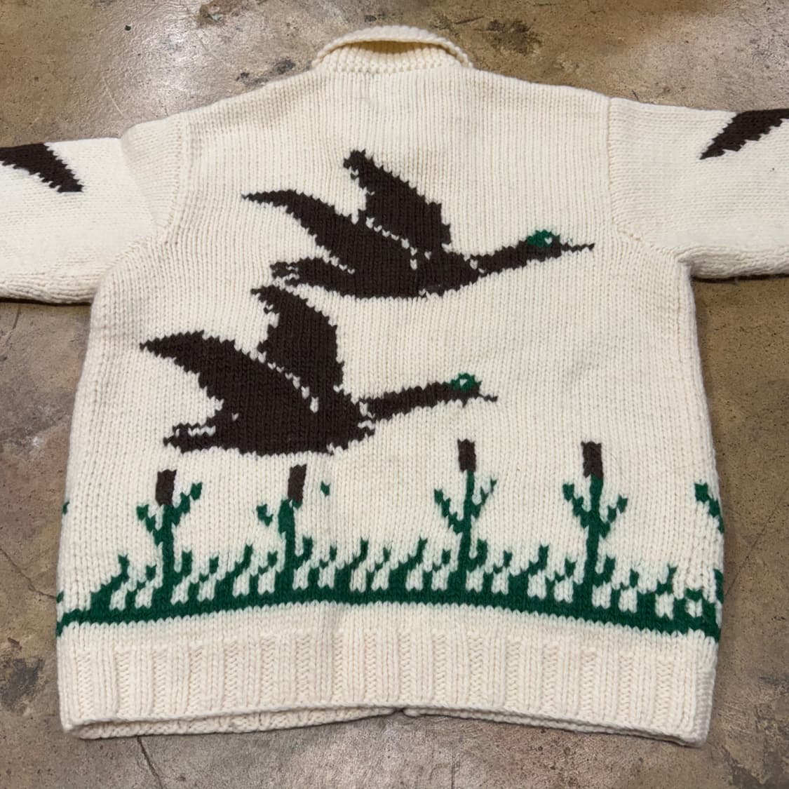 모리 화이트 빈티지 니트 집업 상품이미지4