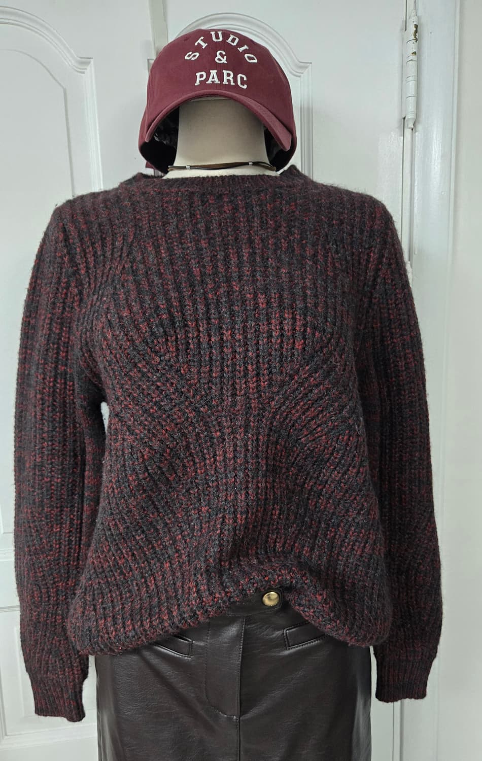 마쥬 알파카니트/앳코너 레더스커트 상품이미지2