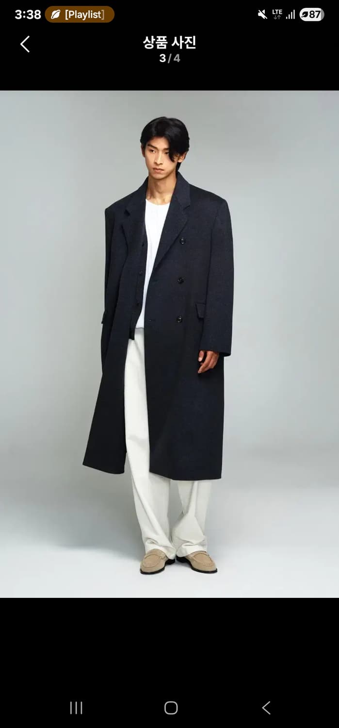 TIME 타임 캐시미어 더블브레스티드 롱코트 상품이미지3