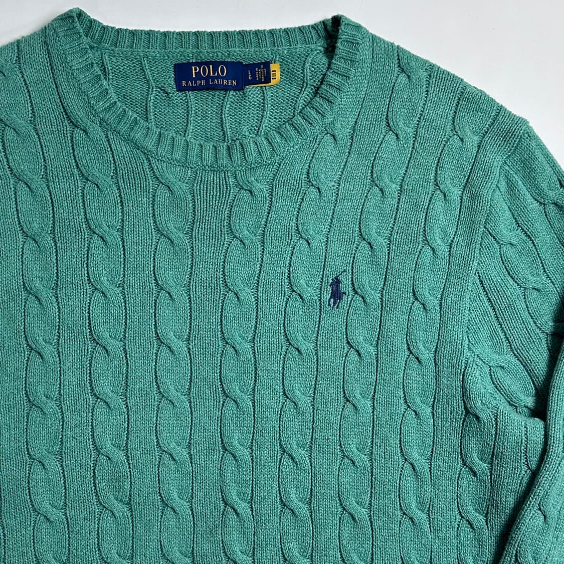 폴로 랄프로렌 피스타치오 케이블 니트 상품이미지3