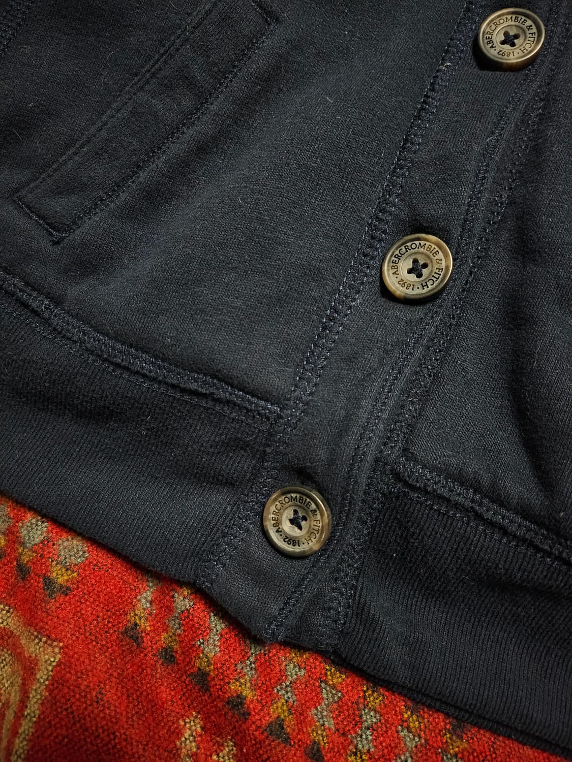 아베크롬비 울프죠 네이비 후드 점퍼 상품이미지5