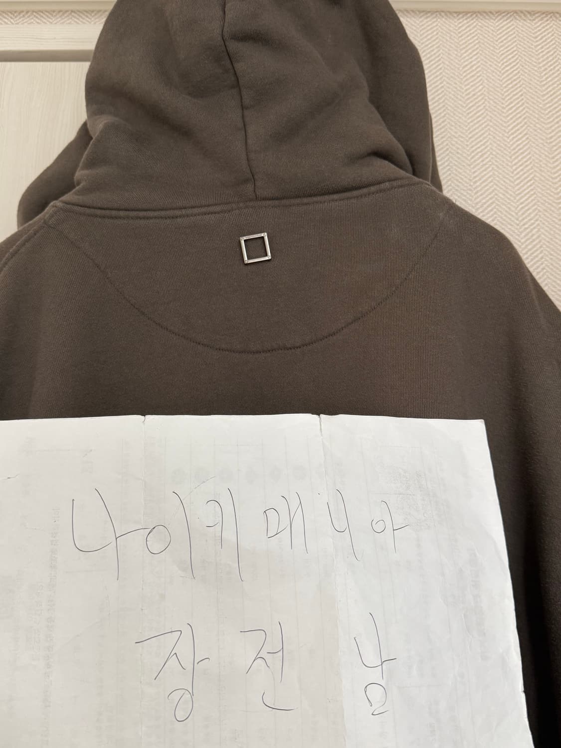 (50) 24fw 우영미 매듭 후드티 그레이 상품이미지4