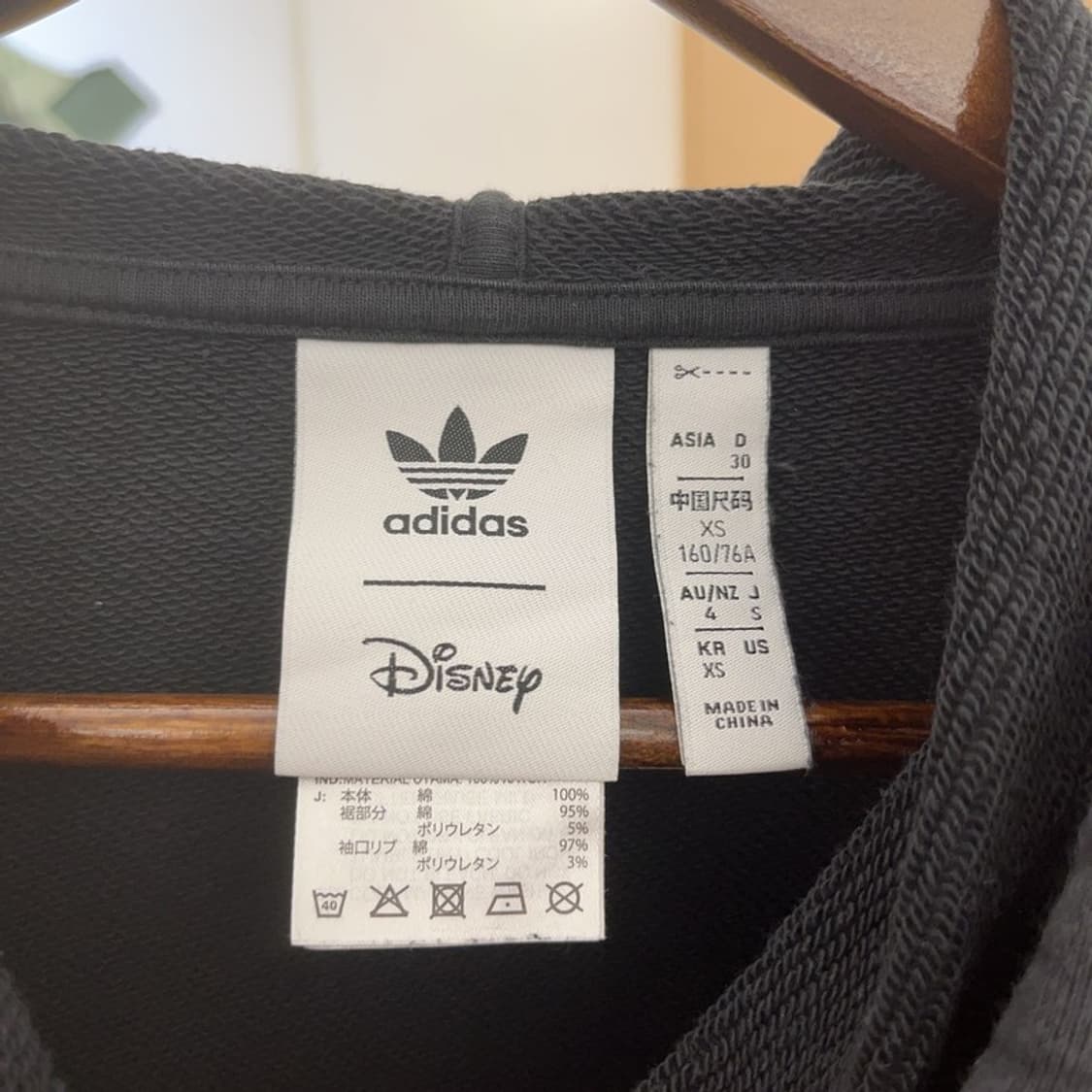 아디다스 디즈니 미키마우스 크롭 후드티 100 C06280 상품이미지3