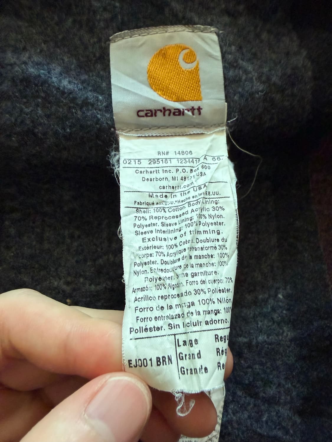 [L] 칼하트 디트로이트 자켓 j001 브라운 상품이미지4