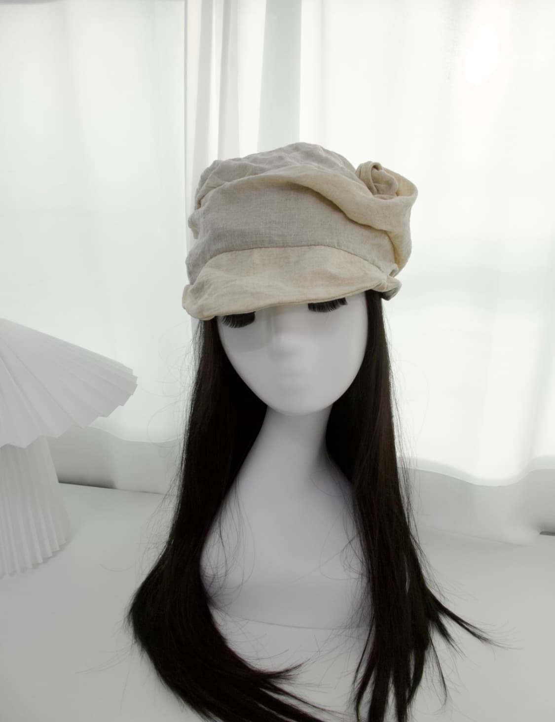 카시라 린넨 와이어 드레이프 캡 상품이미지7