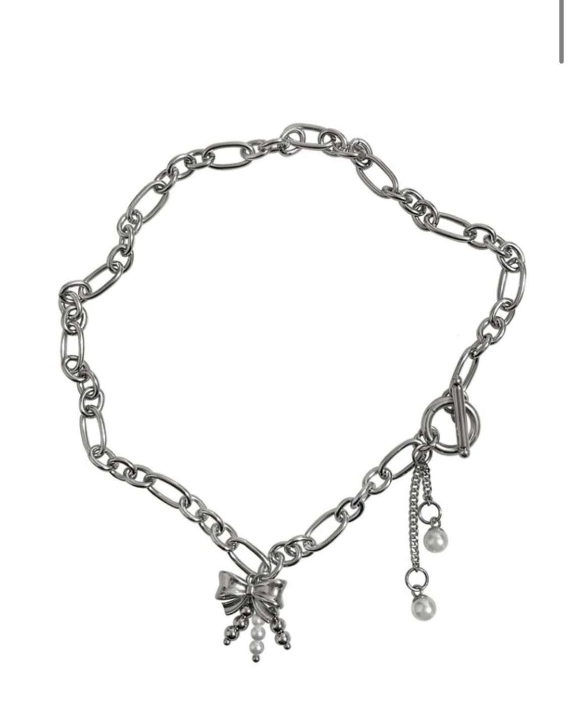 오퓨즈 pearl drop choker(ribbon) 목걸이 상품이미지2