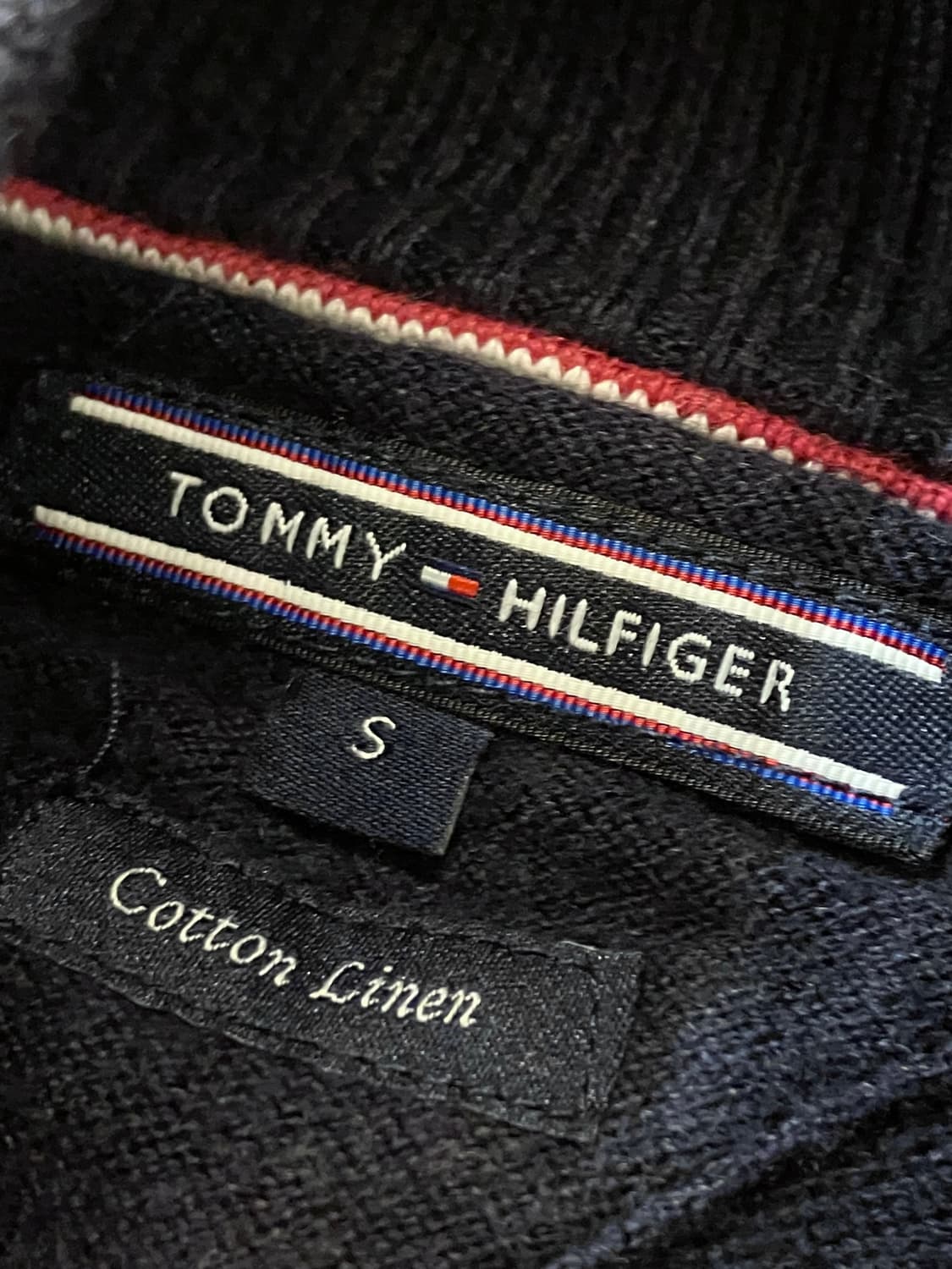 타미힐피거 니트 집업 가디건 네이비 S #csz3455 상품이미지4