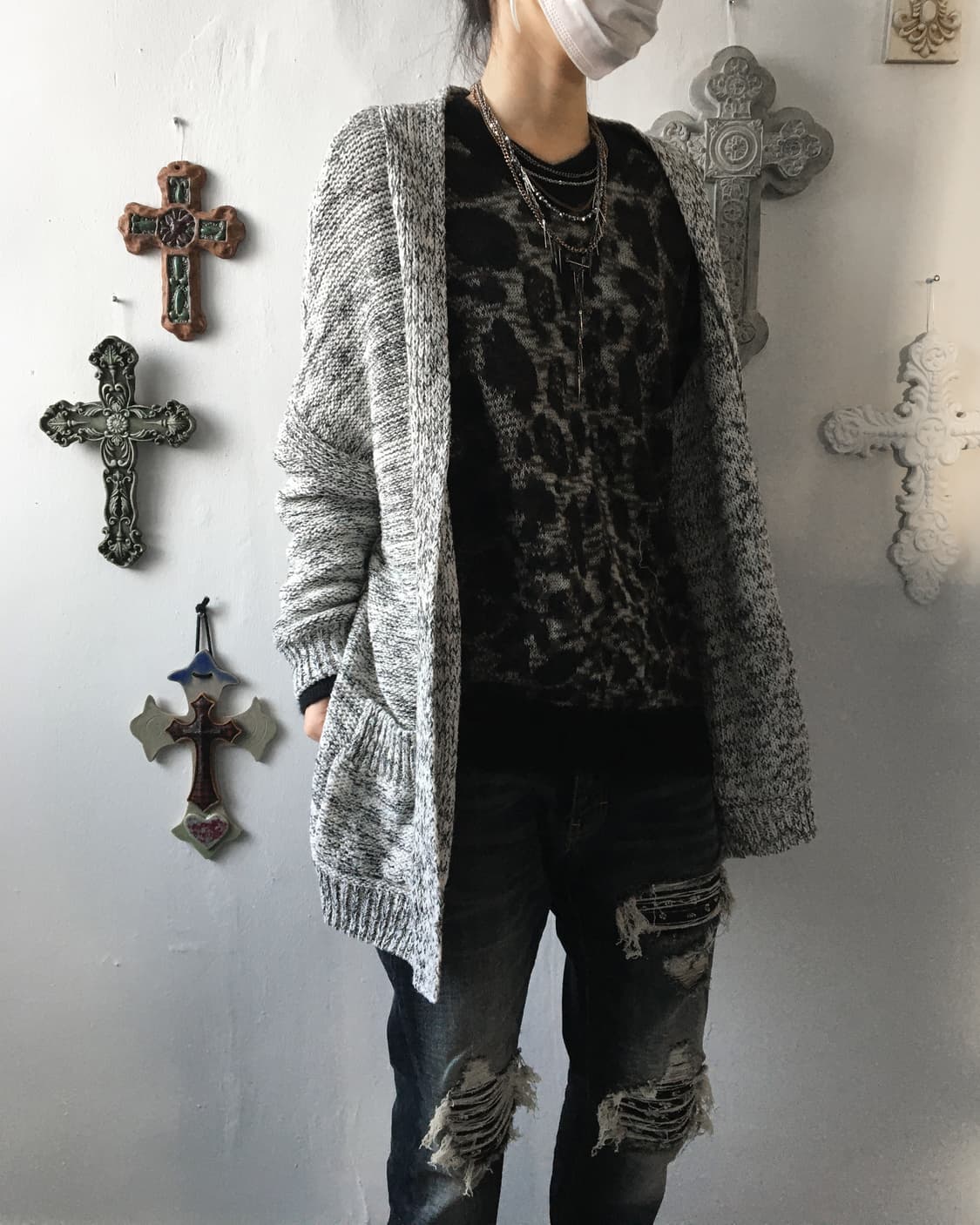 Open knit cardigan 상품이미지5