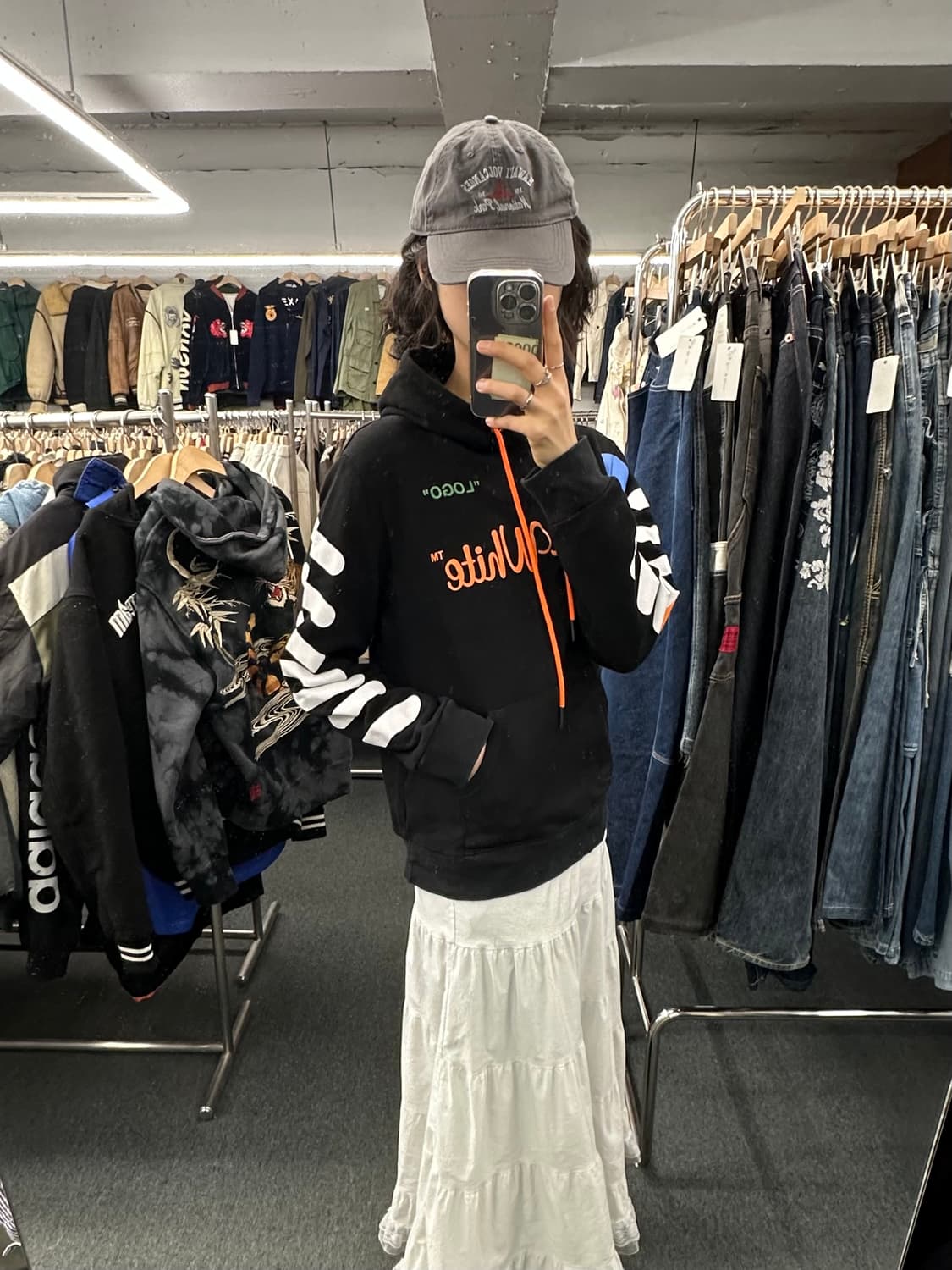 L)오프화이트x나이키 빈티지 풋볼 후디 상품이미지1