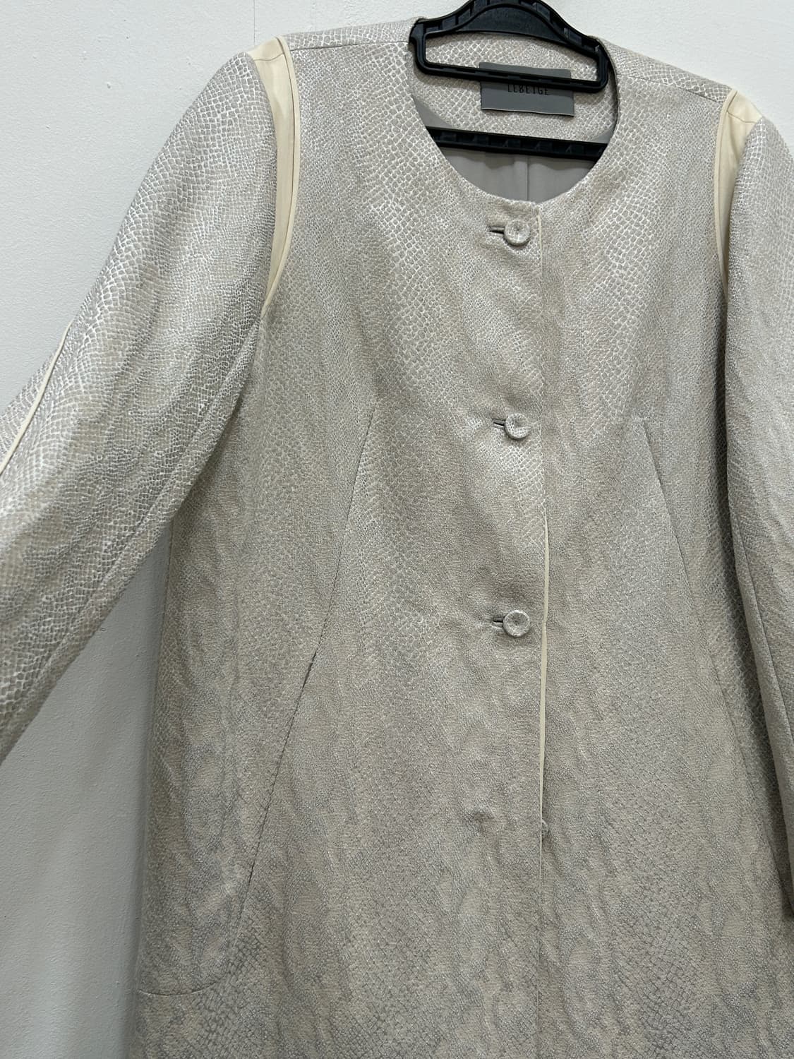 르베이지 실크 혼방 베이지 코트 여성 S 91사이즈 상품이미지4