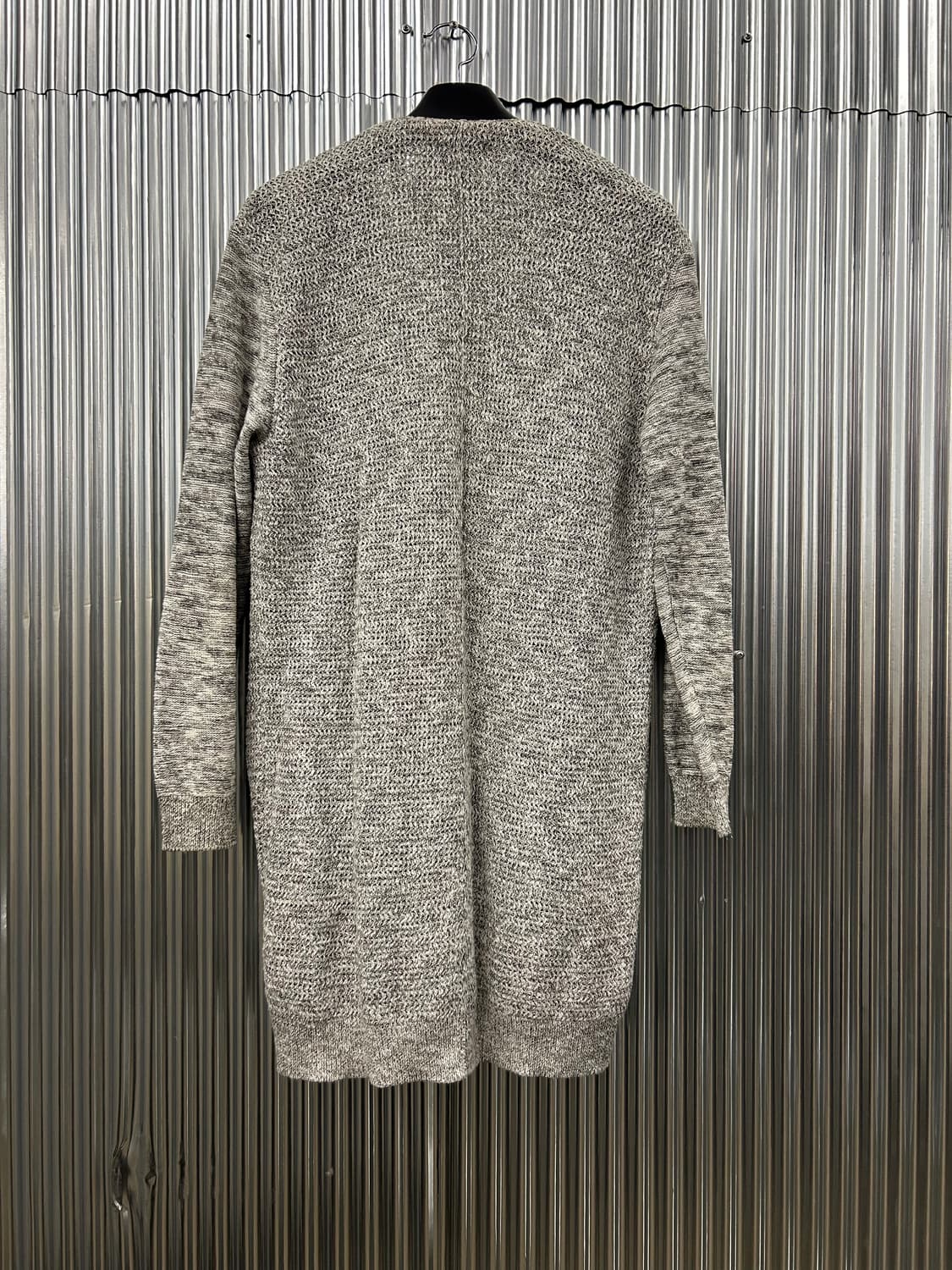 TIME 롱 코튼 가디건  그레이 상품이미지3