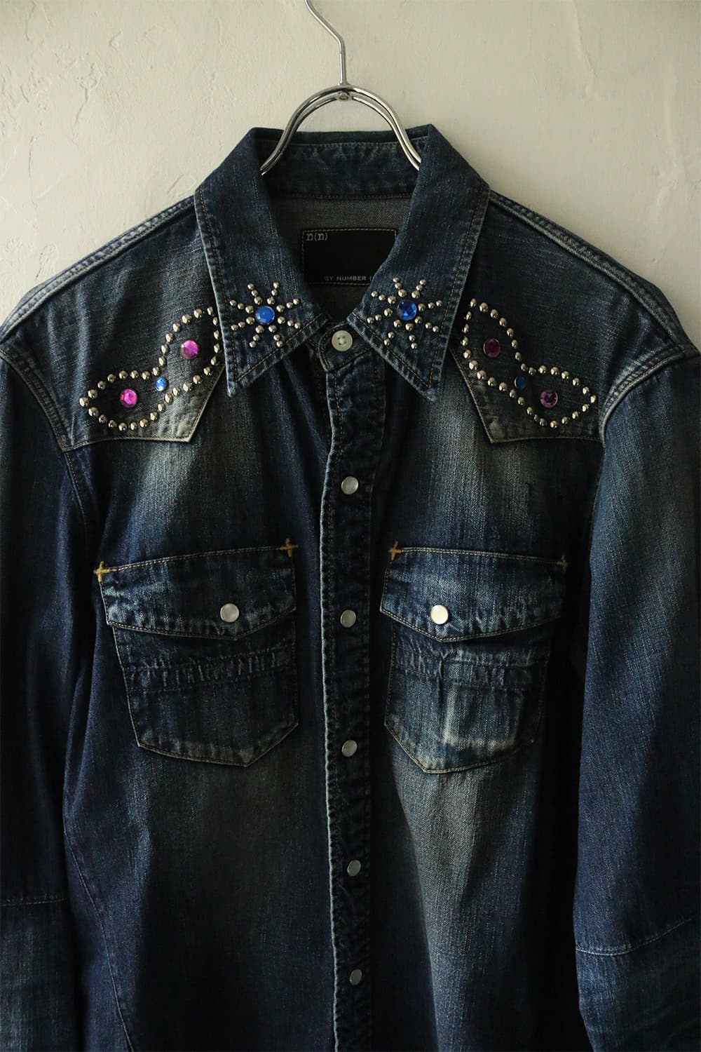 넘버나인 웨스턴 스터드 데님 셔츠 상품이미지5