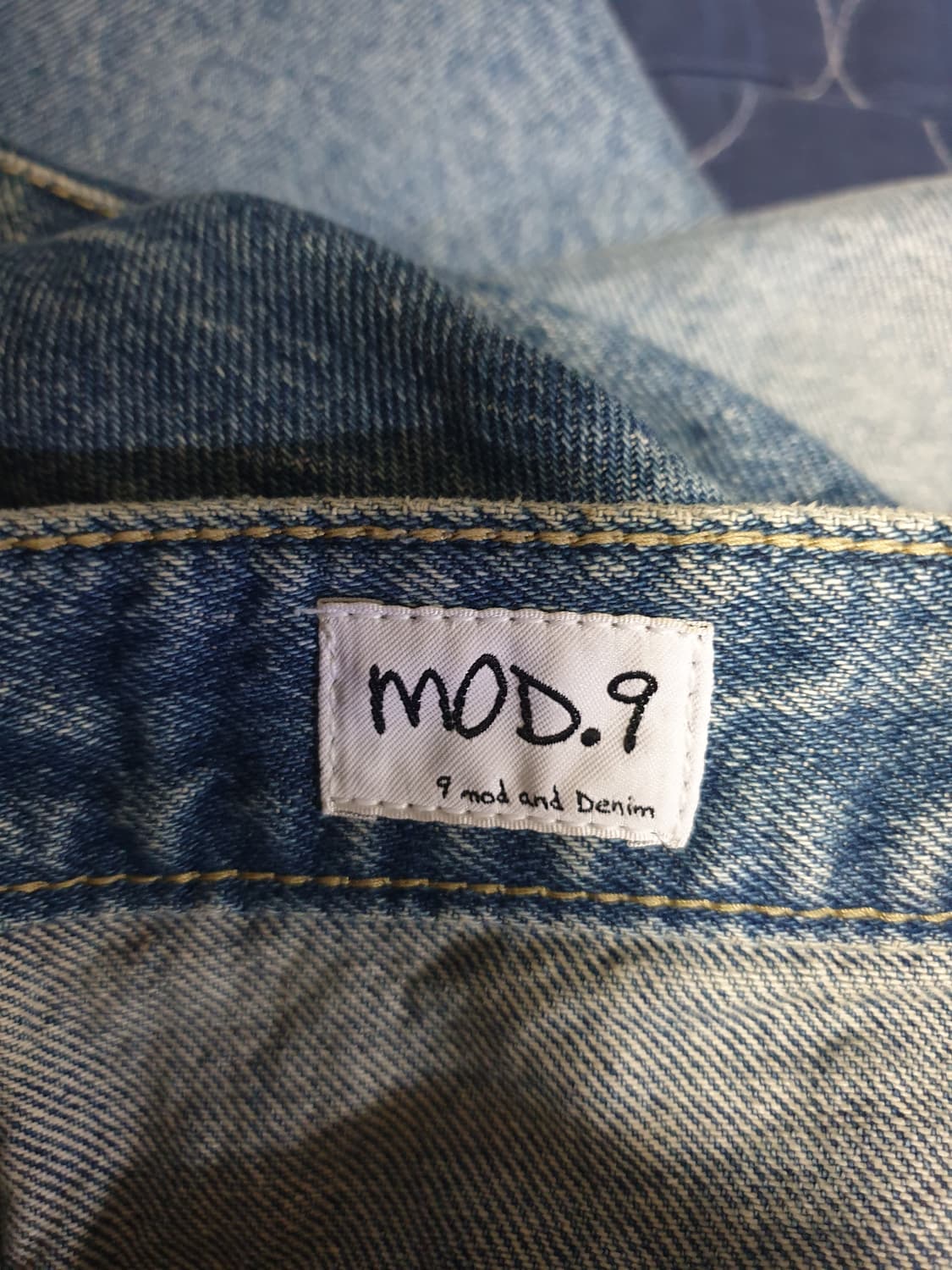 모드나인 MOD1s 러스티로즈 세미 플레어 데님팬츠 미들블루 (32) 상품이미지7