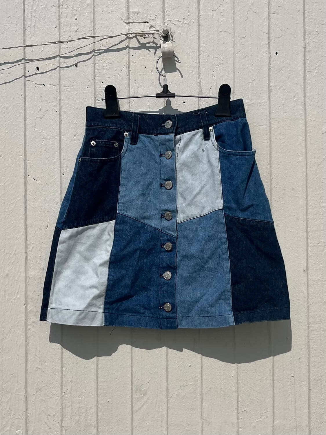 Patchwork Denim Skirt 패치워크 데님 스커트 상품이미지1
