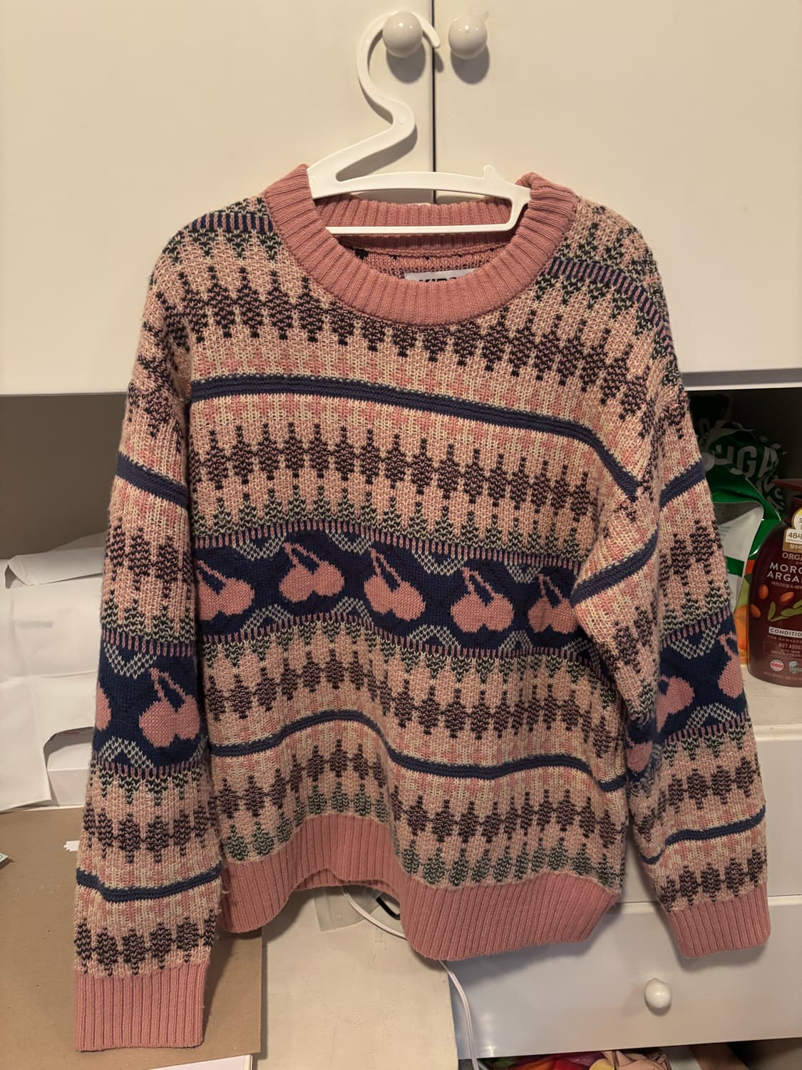 키르시 핑크 체리 니트 상품이미지1