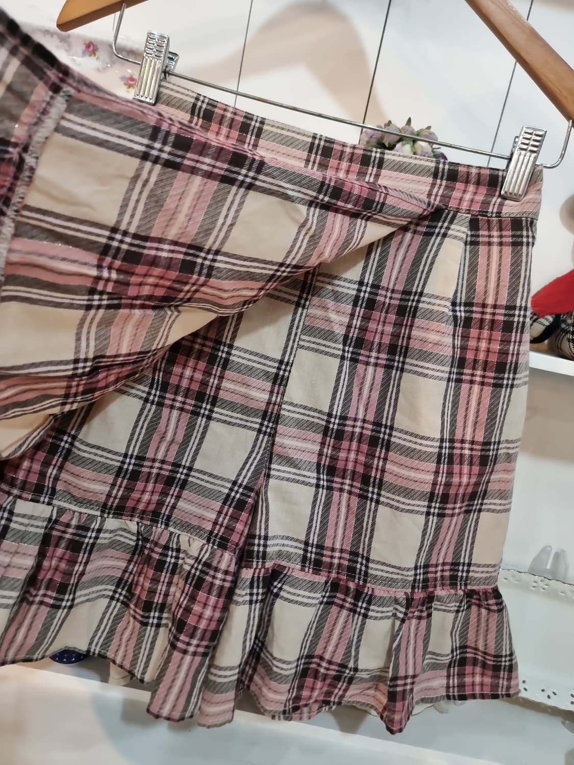 체크 프릴 스커트 상품이미지2