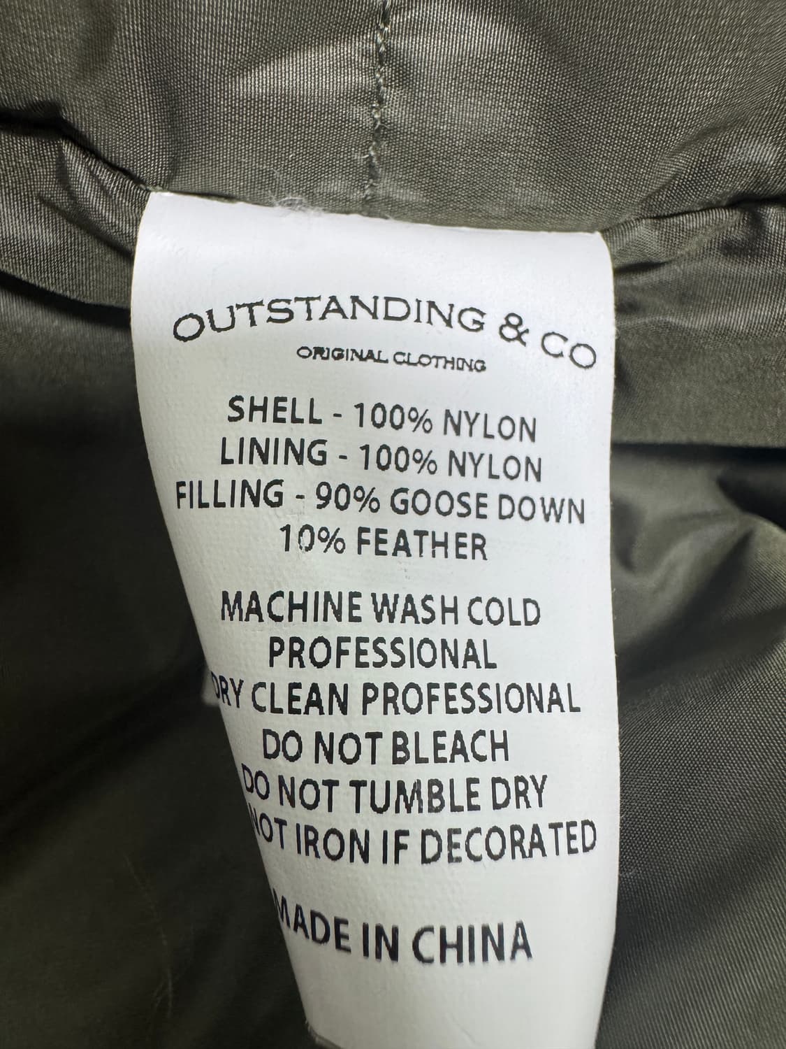 아웃스탠딩 카리코람 패딩 M 구스다운 상품이미지4