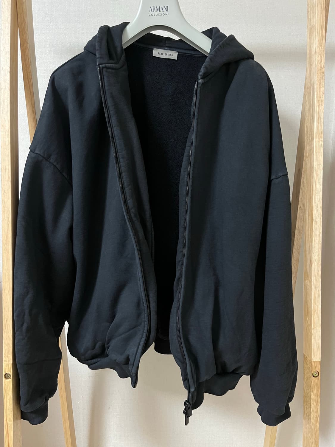 피어오브갓 8th 풀집업 후드 빈티지 블랙L 정품 상품이미지1