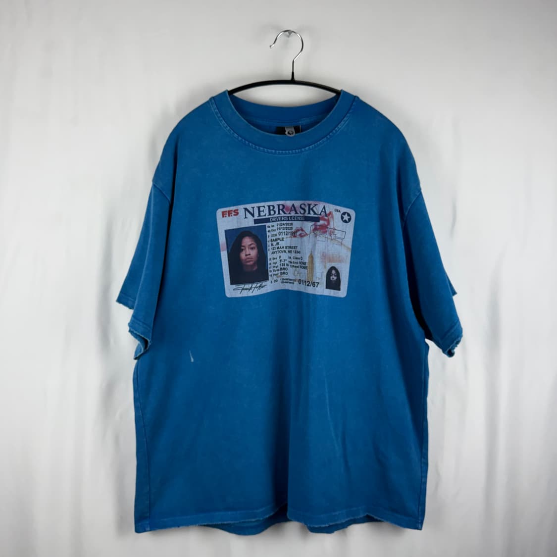 (무료배송)M) US빈티지 라이센스 프린팅 반팔 티 블루 상품이미지2