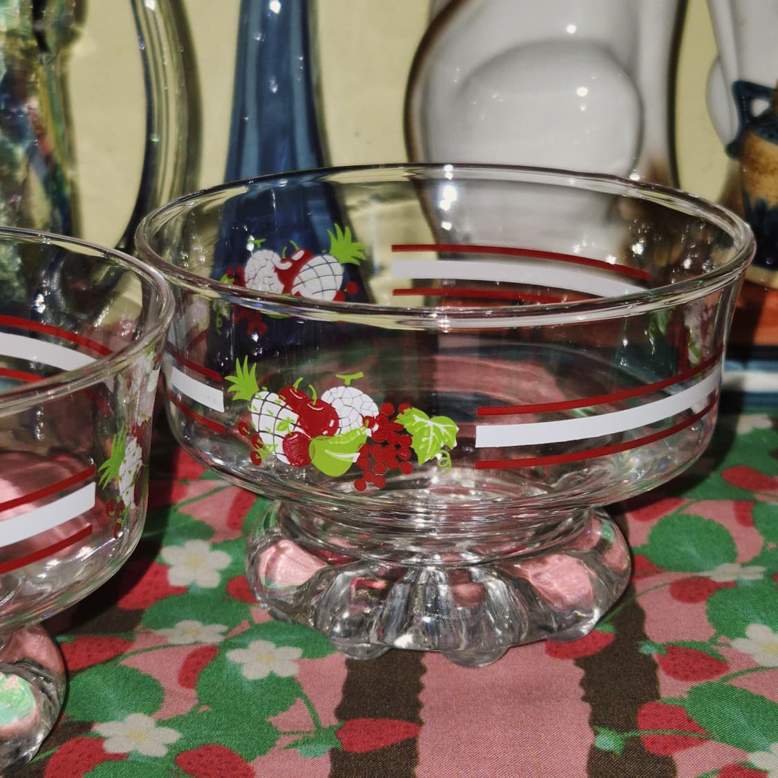 70s 토요 글라스 과일 넝쿨 디저트 글라스 1p 상품이미지6