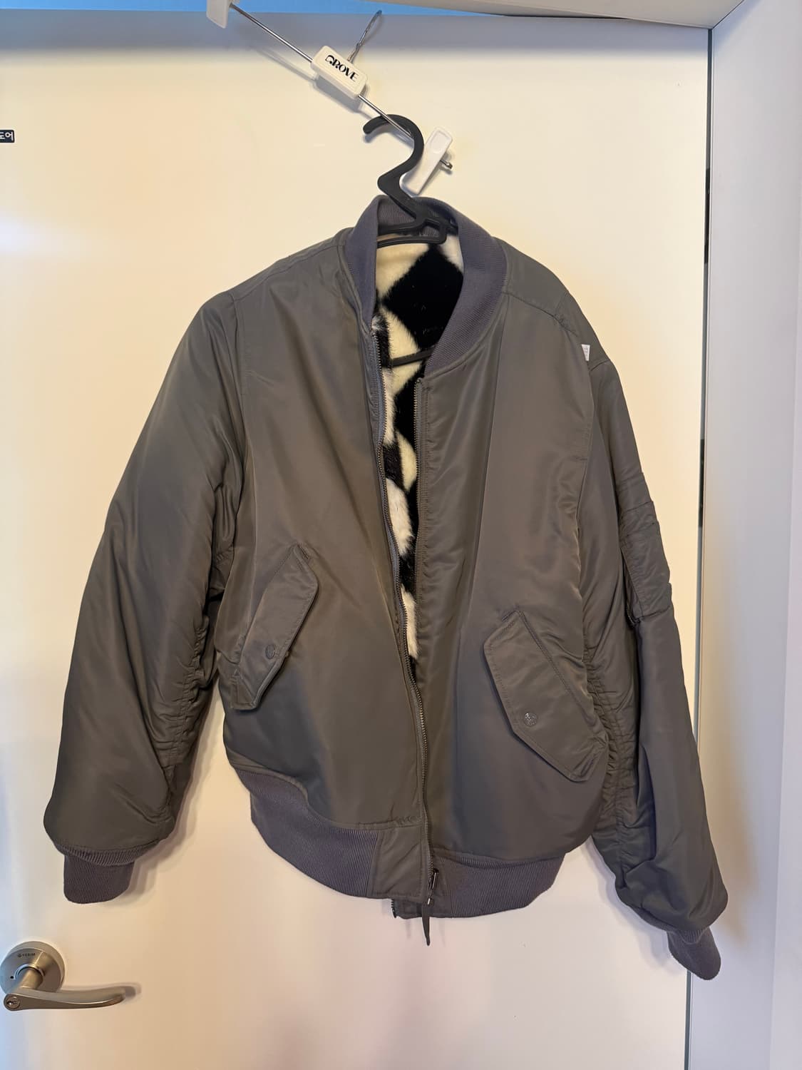 FETCH 나일론 리버시블 MA-1 자켓 차콜 상품이미지9