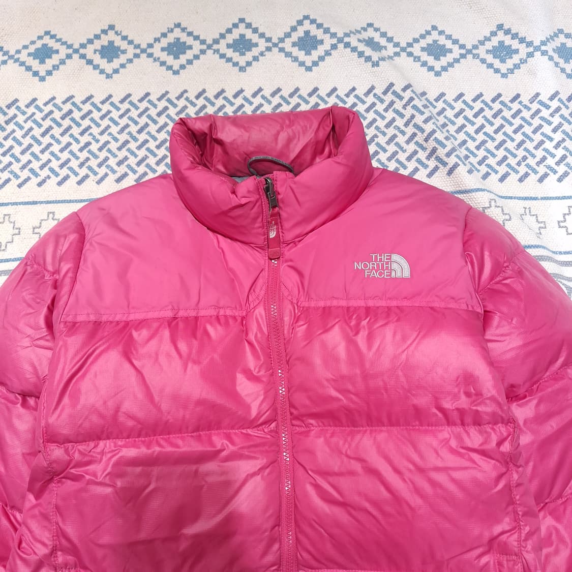 노스페이스 핑크 톤톤 눕시 700 구스다운 거위털 패딩 점퍼 L 상품이미지4