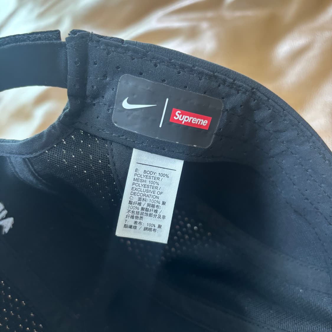 슈프림 나이키 러닝햇 캠프캡 모자 25ss 블랙 상품이미지8