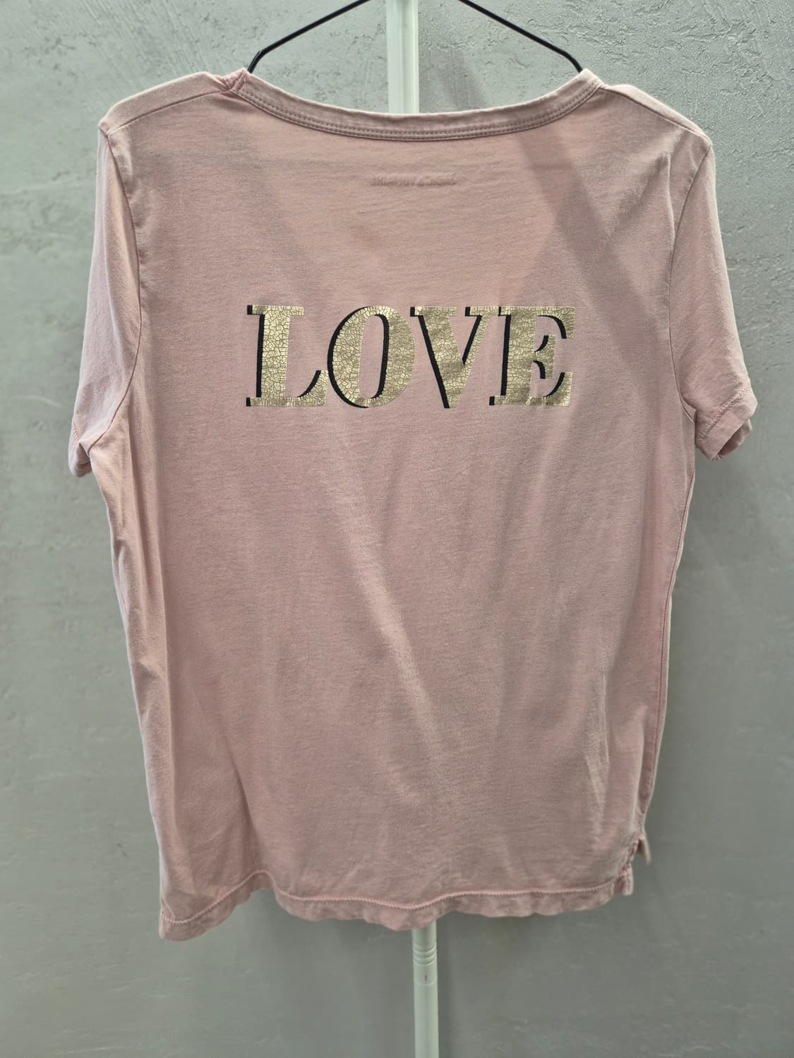 쟈딕앤볼테르 모달 골드 러브 프린트 핑크 티셔츠 S 상품이미지3