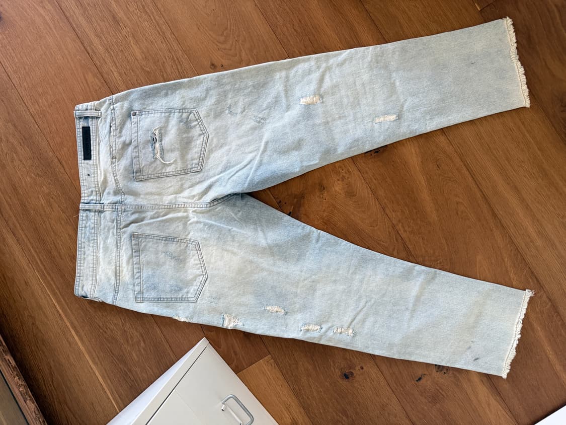 HYPER DENIM 연청 데미지 청바지 34 상품이미지2