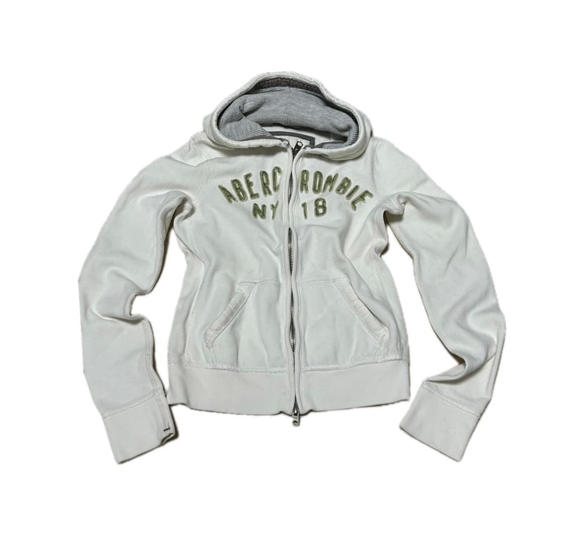빈티지 아베크롬비 후드집업 화이트 (S) 상품이미지1