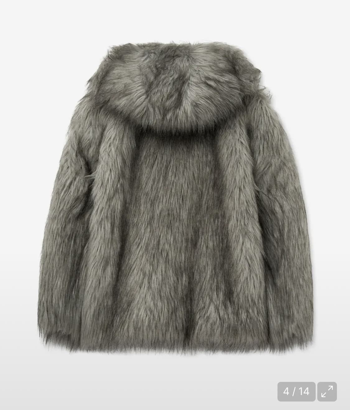 미드나잇 무브 퍼자켓 팔아요 fur jacket dark grey 상품이미지4