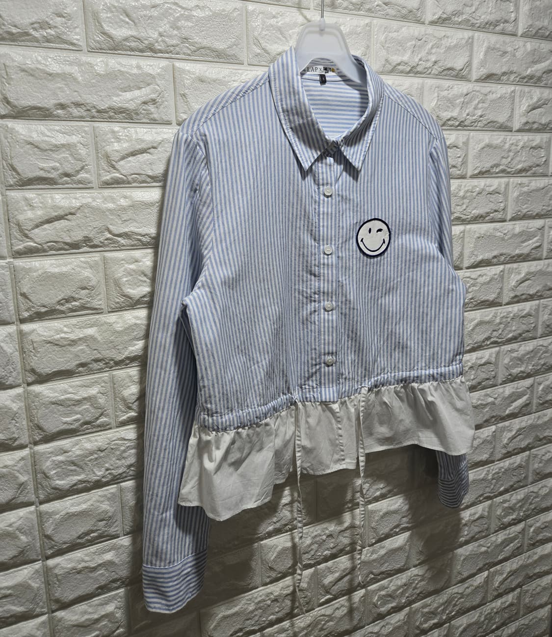 랩X스마일리월드 LAP X SMILEYWORLD 콜라보 셔츠 블라우스 S 상품이미지2