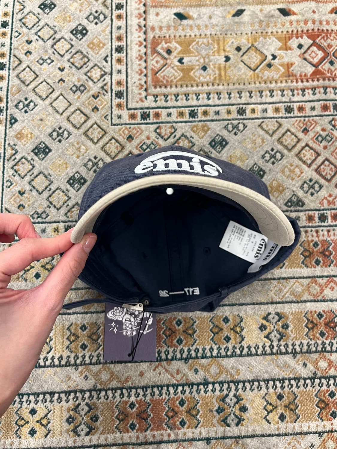 이미스 배색 볼캡 네이비 #csz3995 상품이미지5