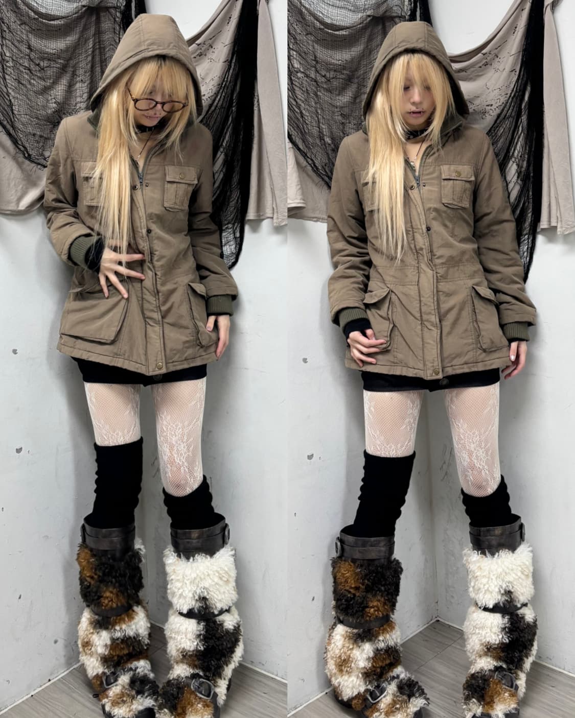 Y2K Grunge Multi Pocket Hoodie Jacket 상품이미지1