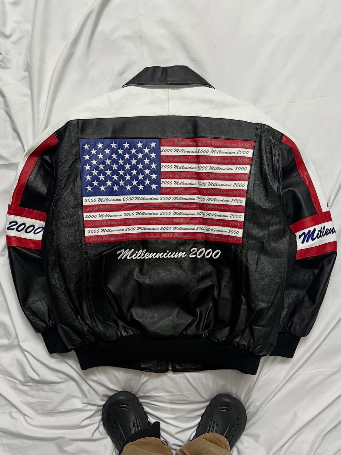 마이클호번 밀레니엄 성조기 가죽자켓 상품이미지2