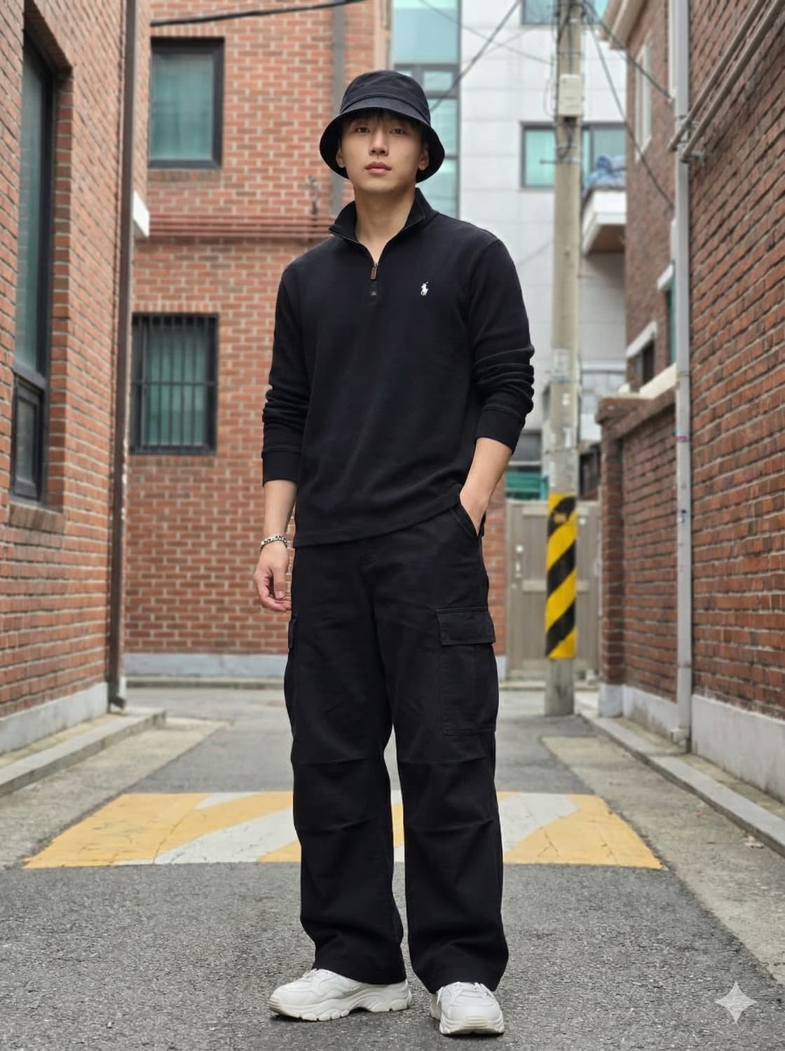 폴로랄프로렌 코튼 하프집업 블랙_L 상품이미지1