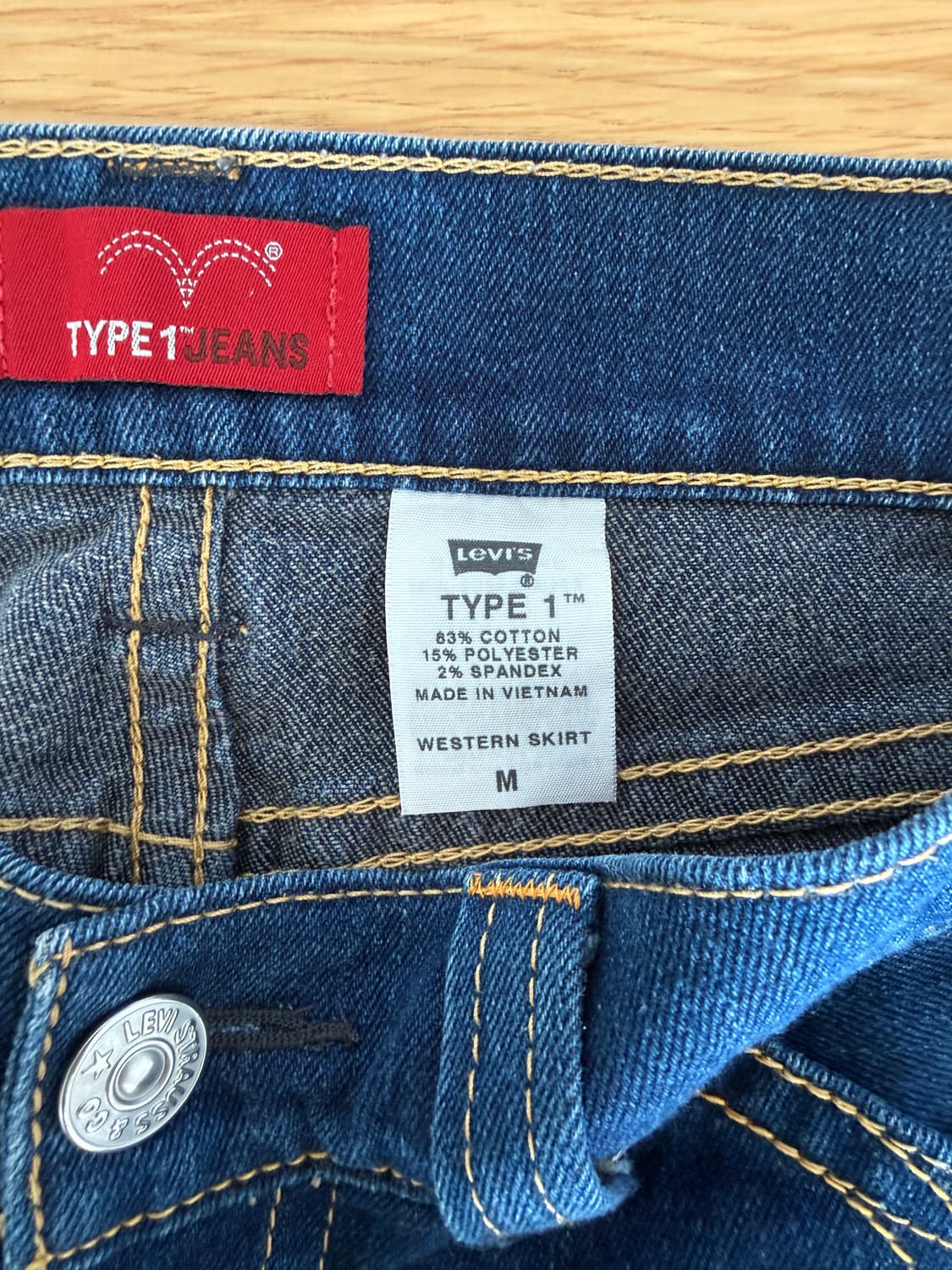 리바이스(Levi's) TYPE1 데님 웨스턴 스커트 상품이미지7