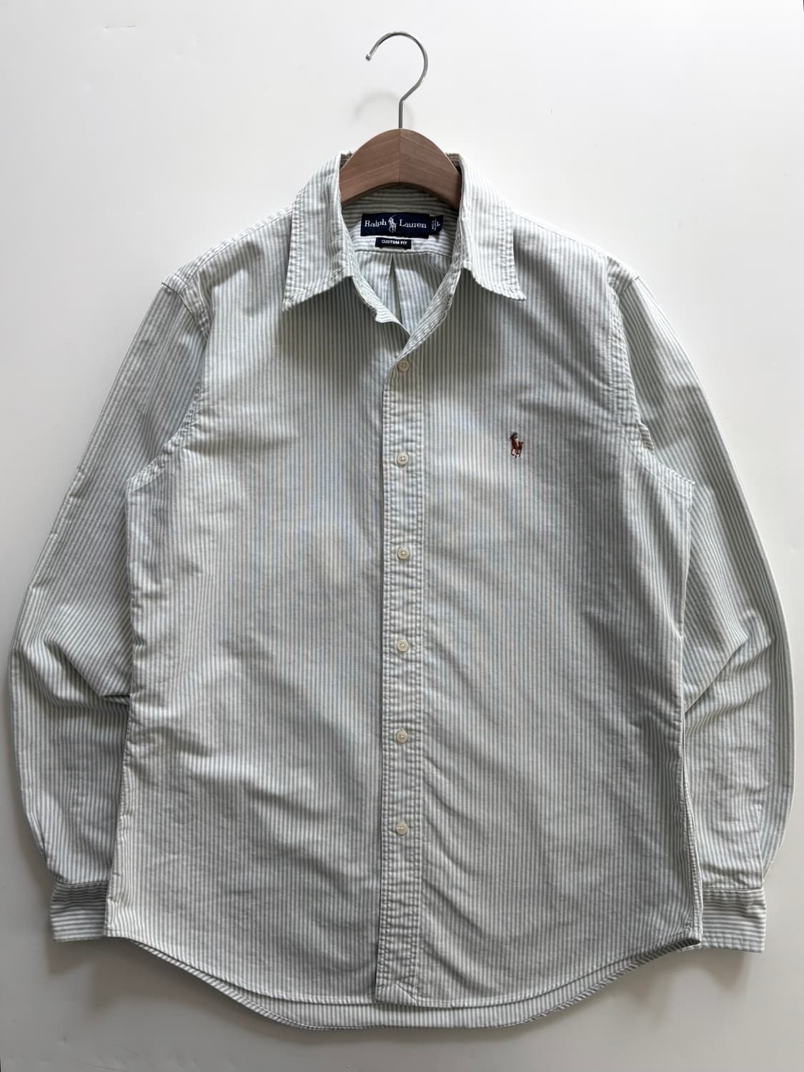 Polo 폴로 랄프로렌 라이트그린 스트라이프 패턴 옥스포드 셔츠 상품이미지1