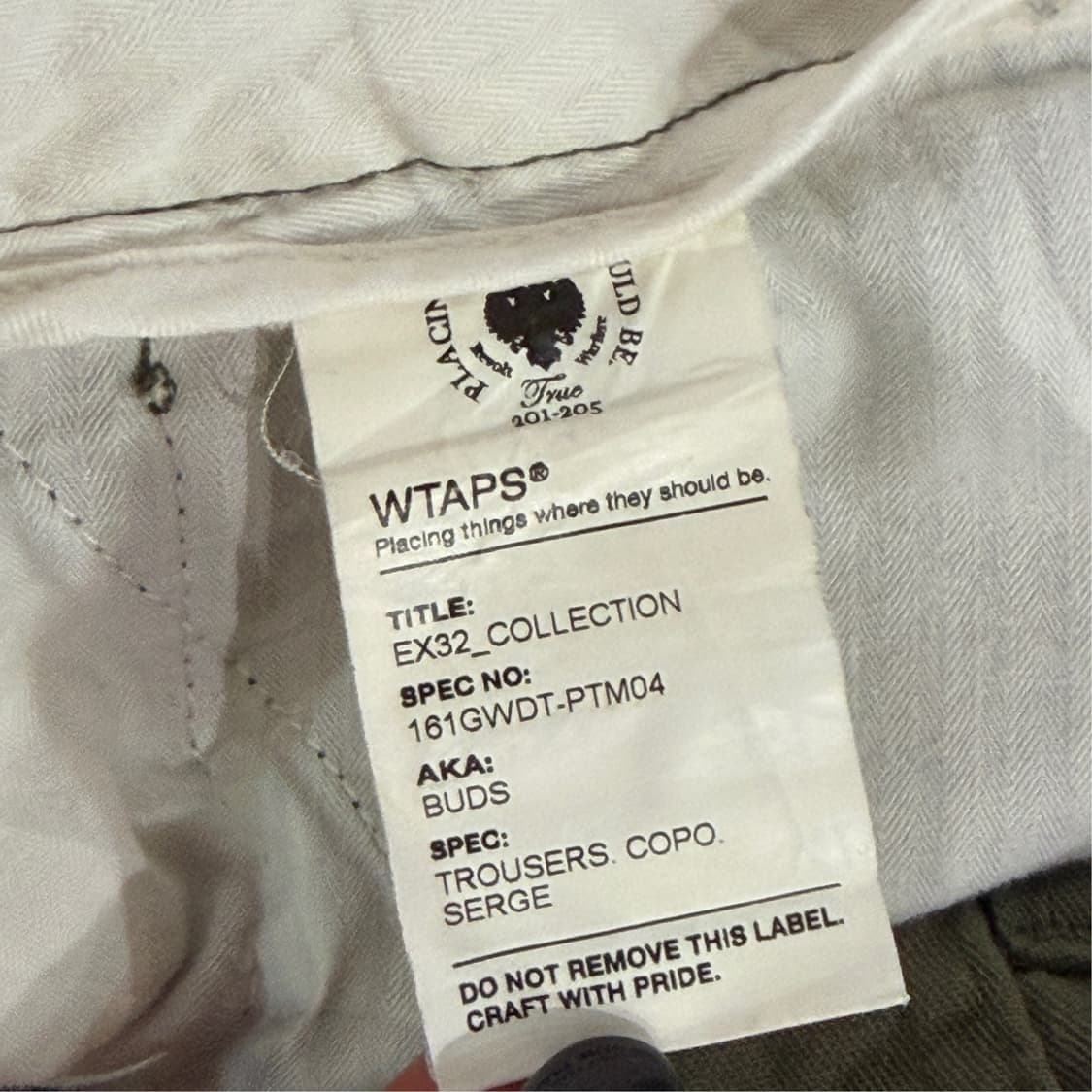 [2] WTAPS 더블탭스 BUDS 트라우저 팬츠 상품이미지8