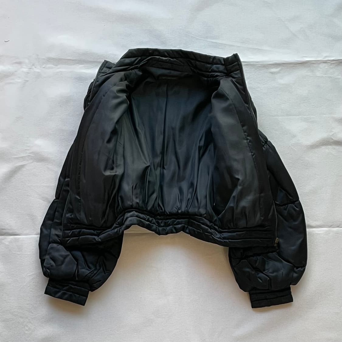아방가르드 퀼팅 숏 크롭 푸퍼 패딩 자켓 점퍼 일본 빈티지 상품이미지4