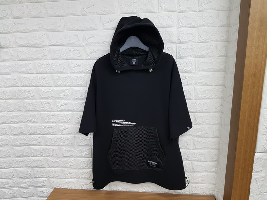라이프워크 후드 반팔티 남여공용 오버핏 (남성100-105 여성88) 상품이미지1