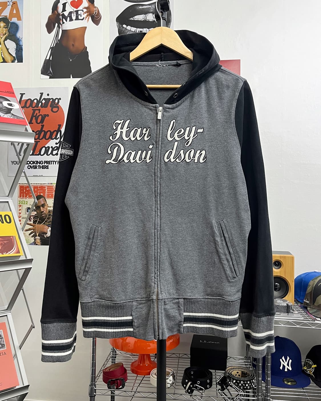 할리데이비슨 빅로고 컬러블럭 후드집업 상품이미지5